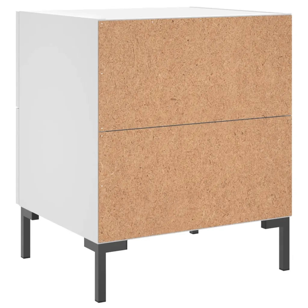 Comodino-Tavolino da notte Bianco 40x35x47,5 cm in Legno Multistrato 508704