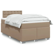 vidaXL Giroletto a Molle con Materasso Cappuccino 120x190cm Similpelle
