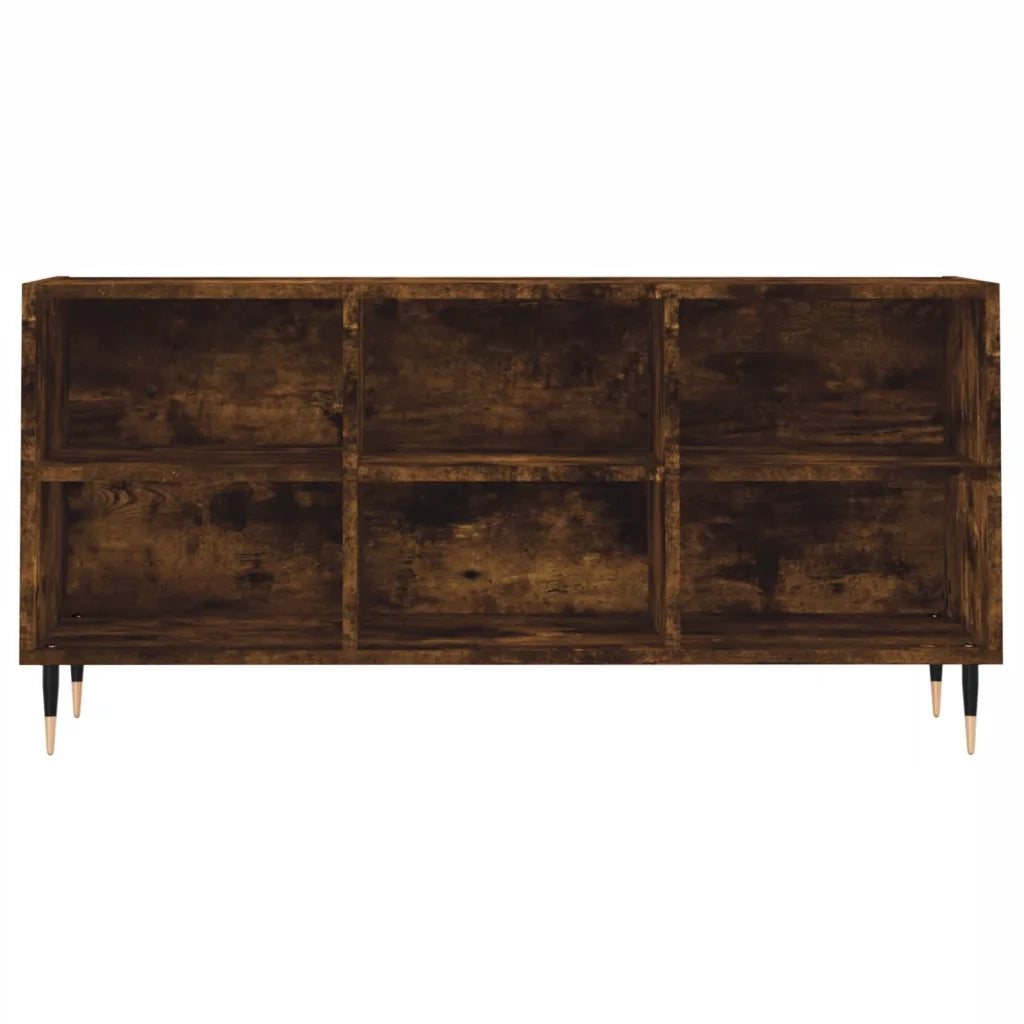 Mobile Porta TV Rovere Fumo 103,5x30x50 cm in Legno Multistrato 826985