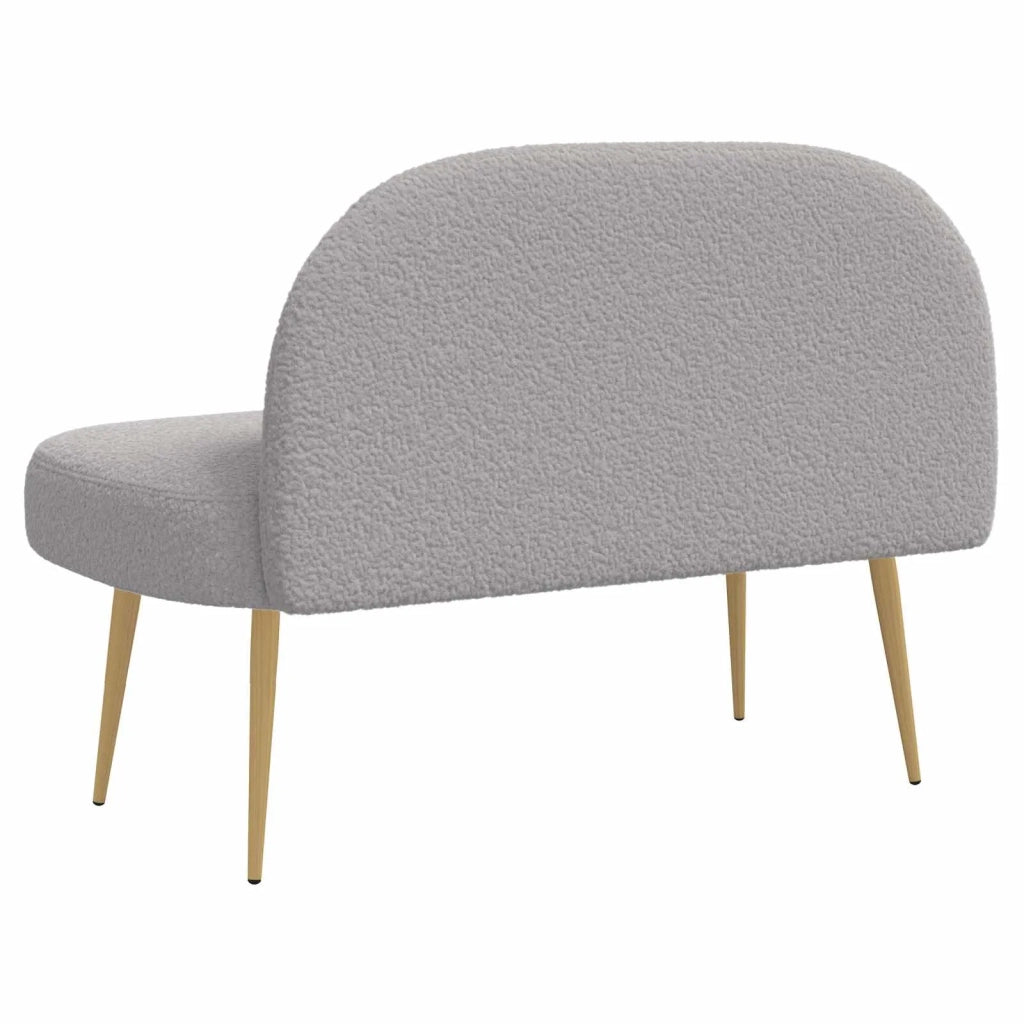 Panchina imbottita con schienale Grigio chiaro 110 x 60 x 76 cm