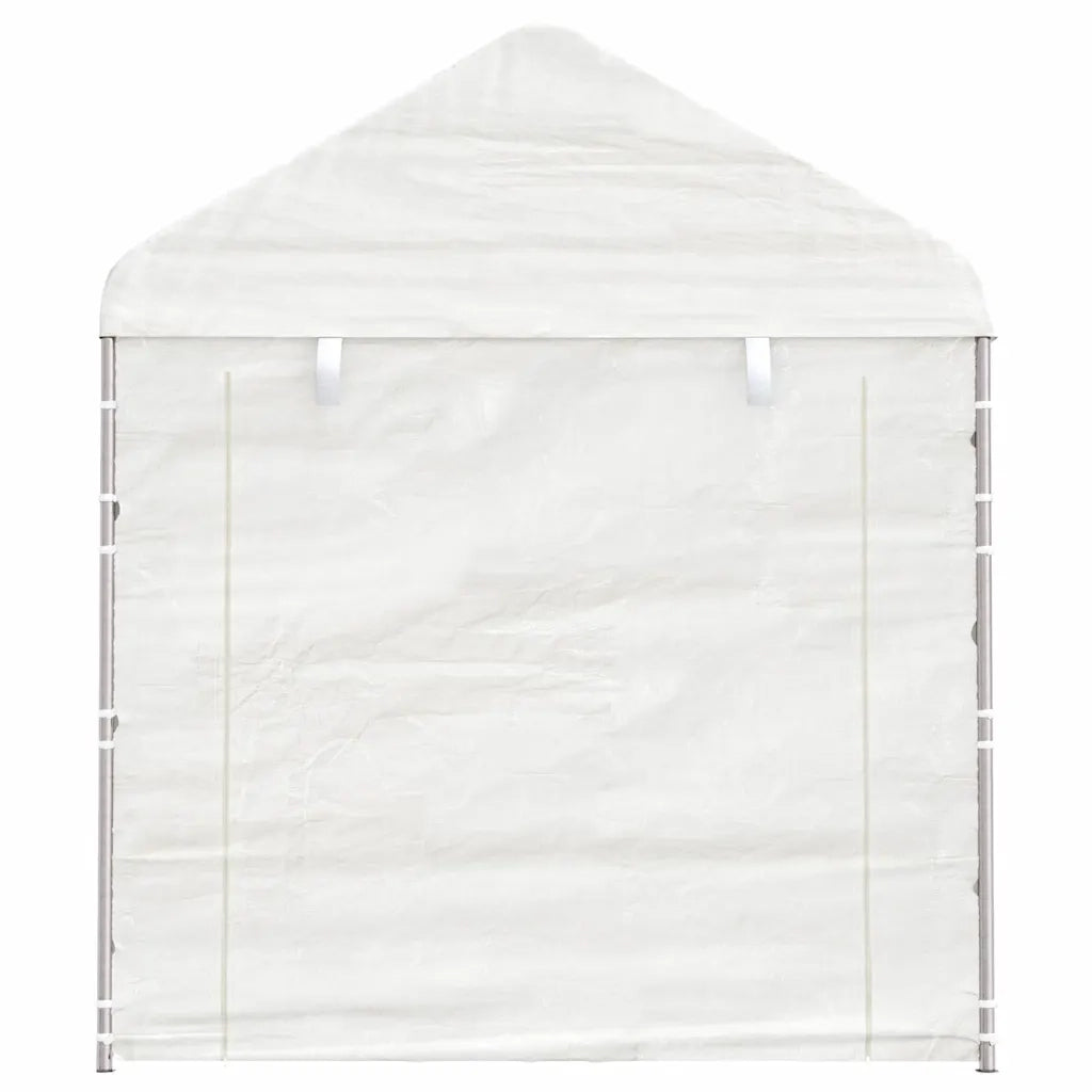 Gazebo con Tetto Bianco 2,28x2,23x2,69 m in Polietilene 362629