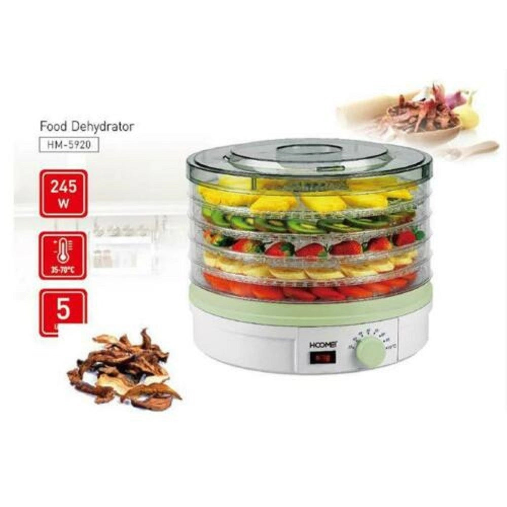 Trade Shop - Essiccatore Essicatore Conservare Alimenti Frutta Verdura Funghi 245w 35-70° -