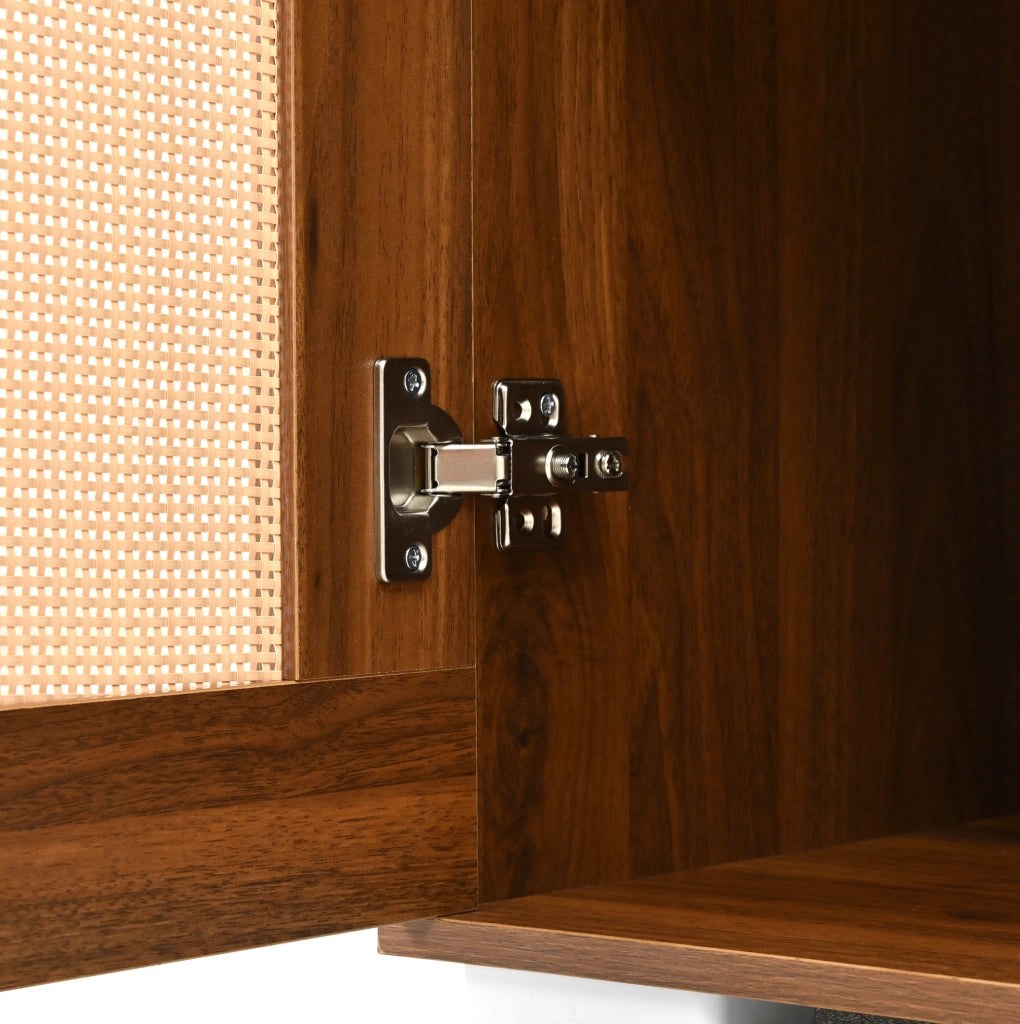 Mobile ingresso con specchio; LED 16 colori e panca; 110 x 38 x 190 cm; rovere noce e bianco
