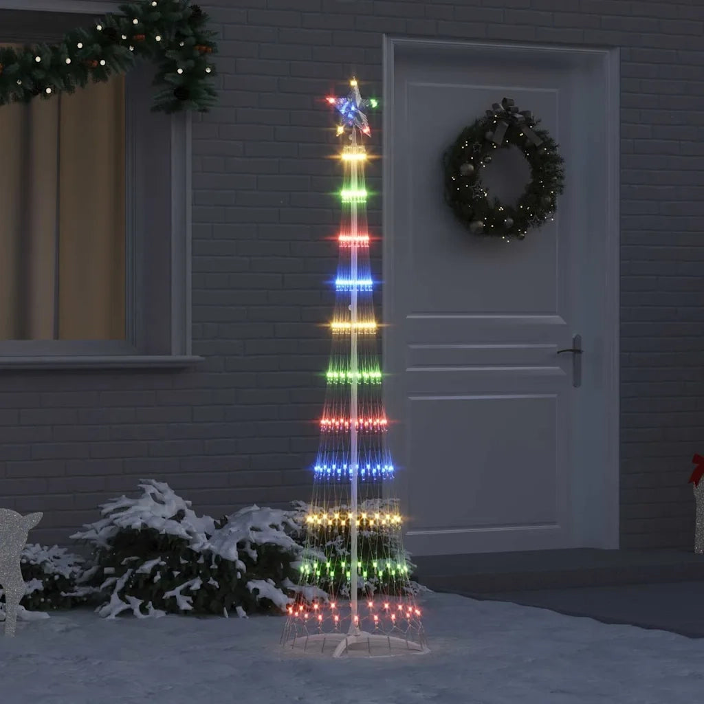 Albero di Natale | Decorazioni natalizie LED Multicolore 51 x 51 x 190 cm Metallo