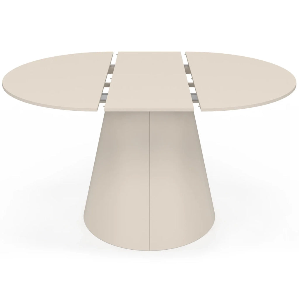 IDMarket - ANGELE Tavolo da pranzo rotondo allungabile a 6 posti, legno beige 110-150 cm