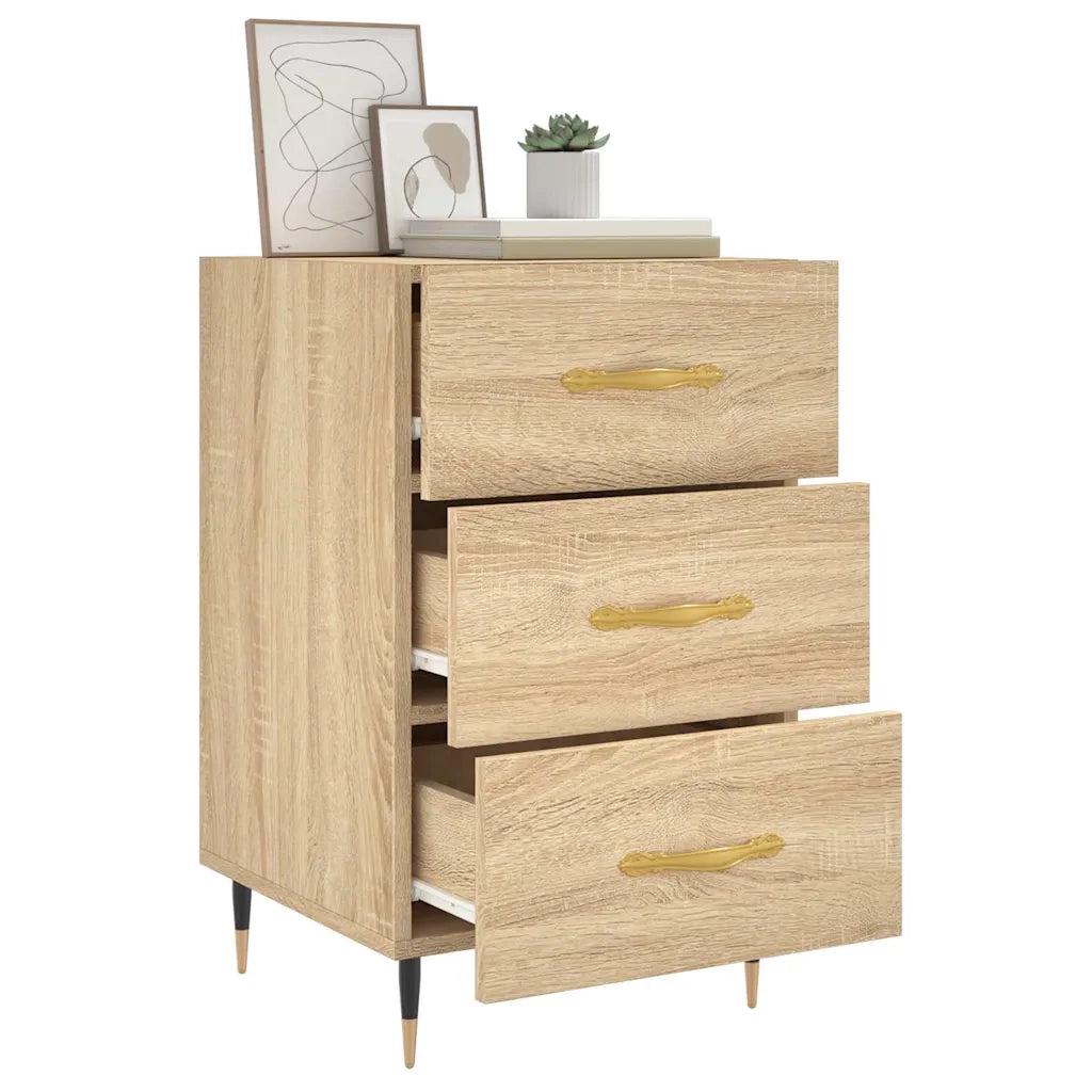 Comodino Rovere Sonoma 40x40x66 cm in Legno Multistrato 827639