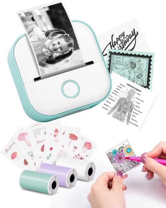 Stampante Portatile per Fotografie - Stampante Portatile per Mobili - Stampante a Gettoni - Fotostampante Portatile - Stampante Miniaturizzato - Stampante Portatile per Mobili - Stampante a Gettoni Portatile