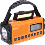 Radio di Emergenza Multifunzionale - Kit di Emergenza - Batteria Portatile - Lampada a Batterie - 18 x 7 x 10 cm.