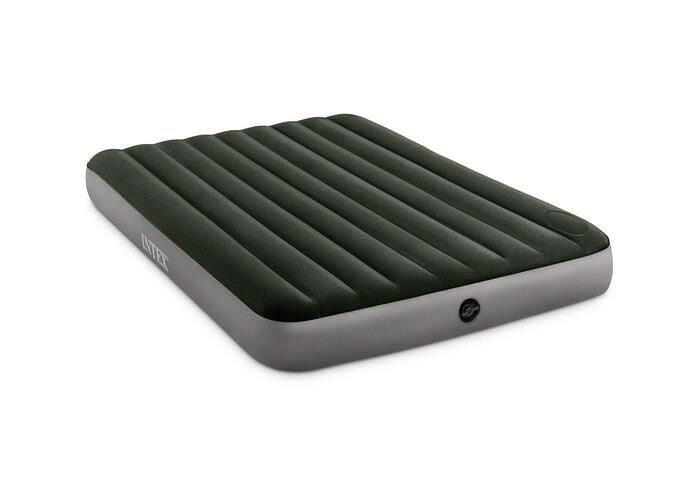 Intex 64763E Downy Materasso Gonfiabile Matrimoniale Fiber-Tech 152x203x25 cm 272 Kg Pompa a Pedale colore Verde