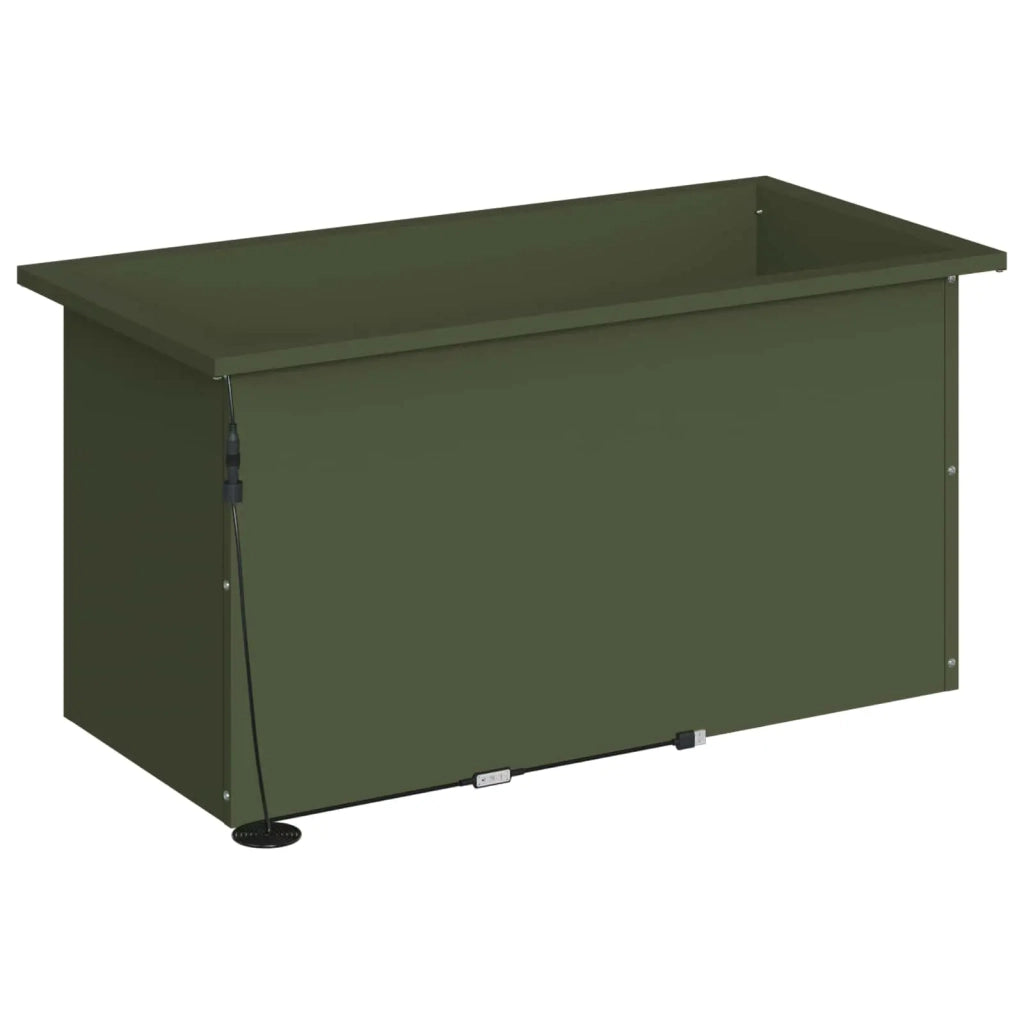 Fioriera da giardino con LED Verde Oliva 40 x 80 x 40 cm 8008160