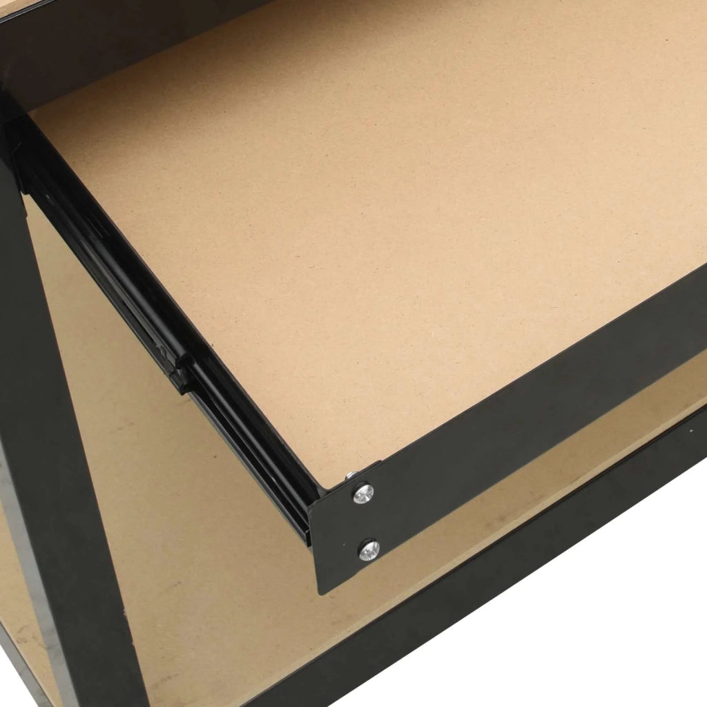 Banco da lavoro con cassetto Nero 81 x 41 x 145 cm 42020129