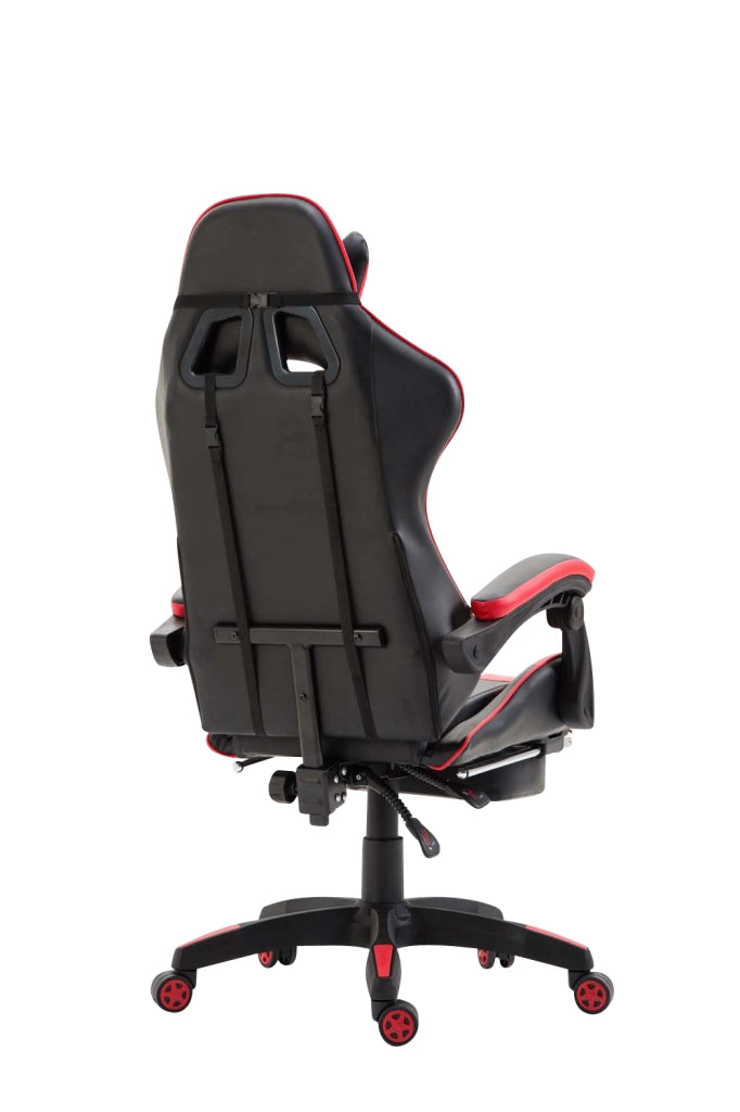 Poltrona gaming IGNITE in similpelle nero/rosso