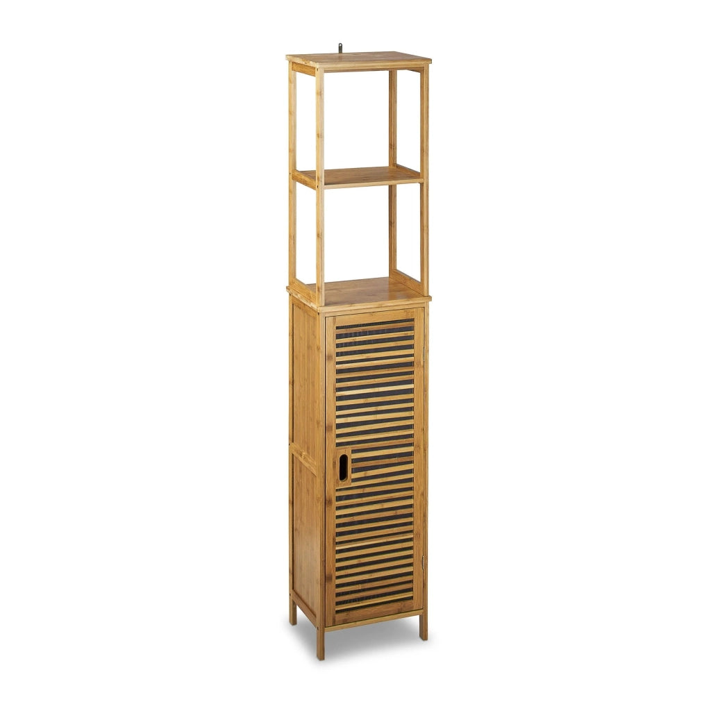 Mobiletto da bagno in bambù 5 ripiani 170 cm 13_0000277