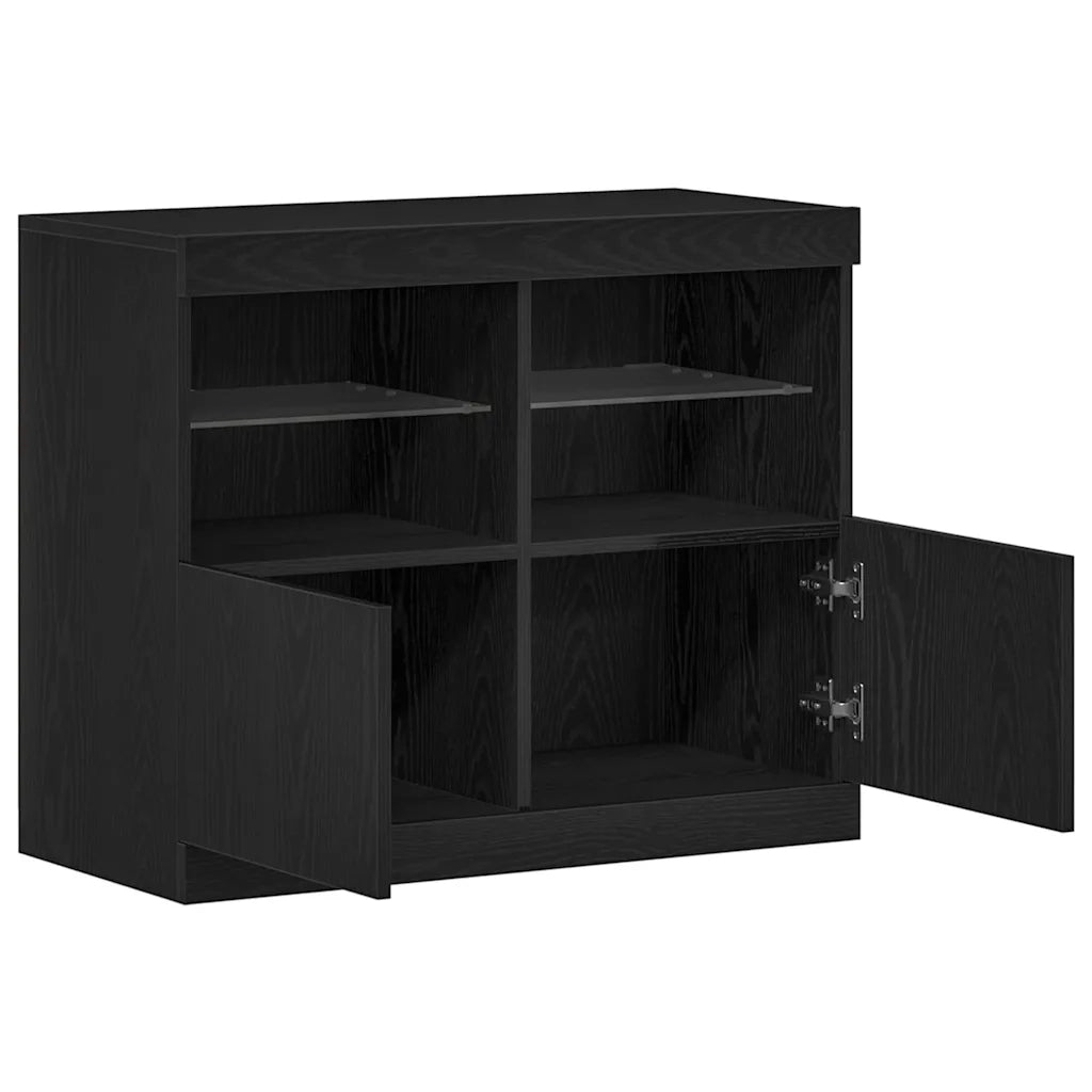 Madia LED Nero 81 x 37 x 66,5 cm Legno ingegnerizzato 863032