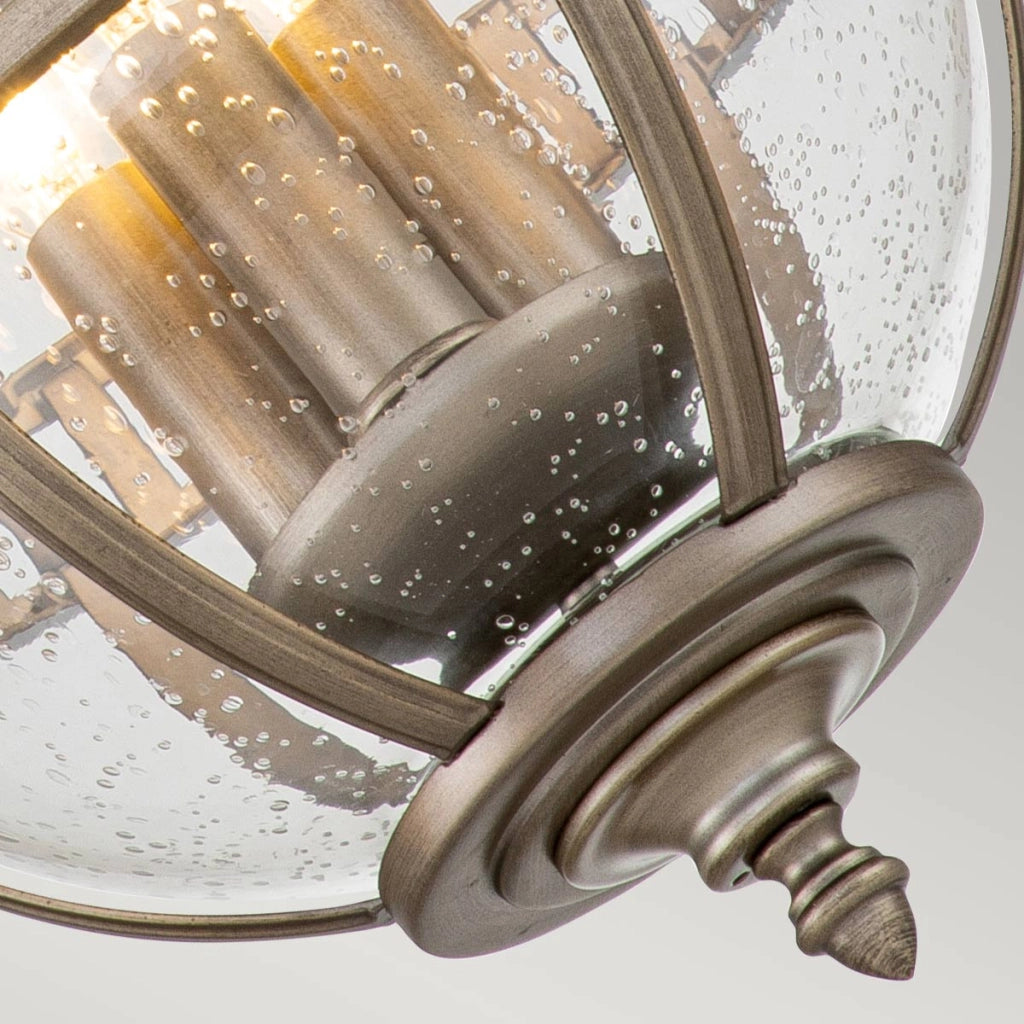 Lampada sospesa esterna Halleron Kichler bronzo 3 luci E14