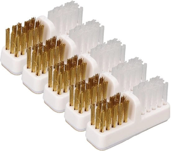 Set di 5 Pulitori a Mano Portatili con Setole di Acciaio Inossidabile