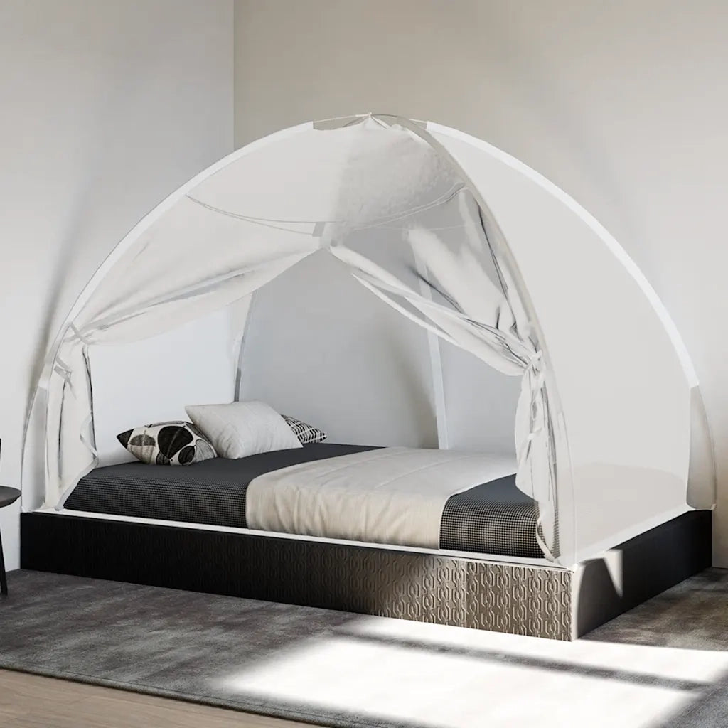 vidaXL Zanzariera Mongolia con Porte 220 Rete Bianco 200x120x130 cm