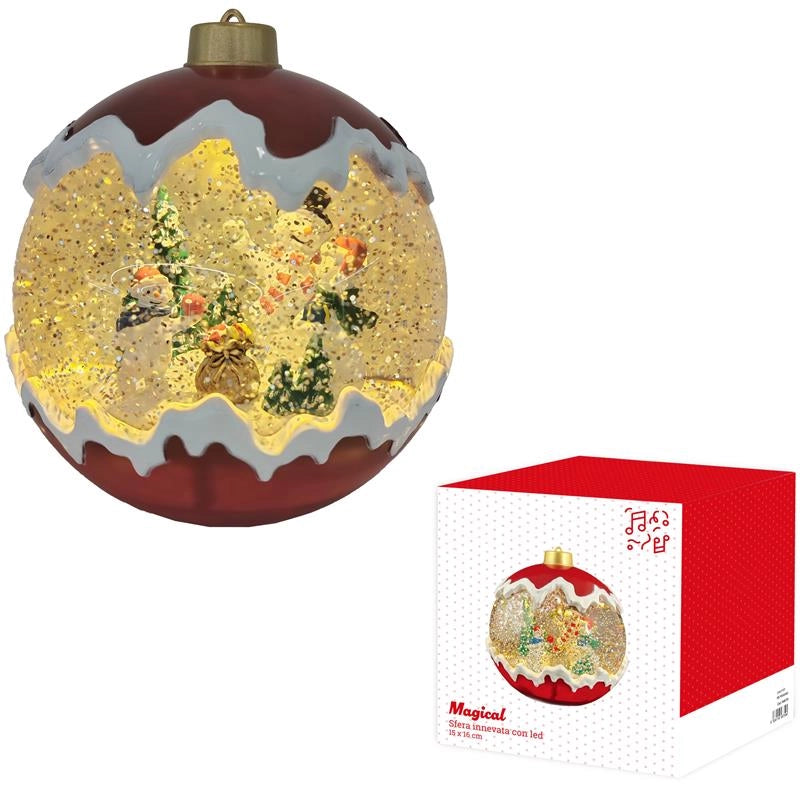 MAURY'S MAGICAL SFERA INNEVATA C/LED DIA.15X16H CM OKX