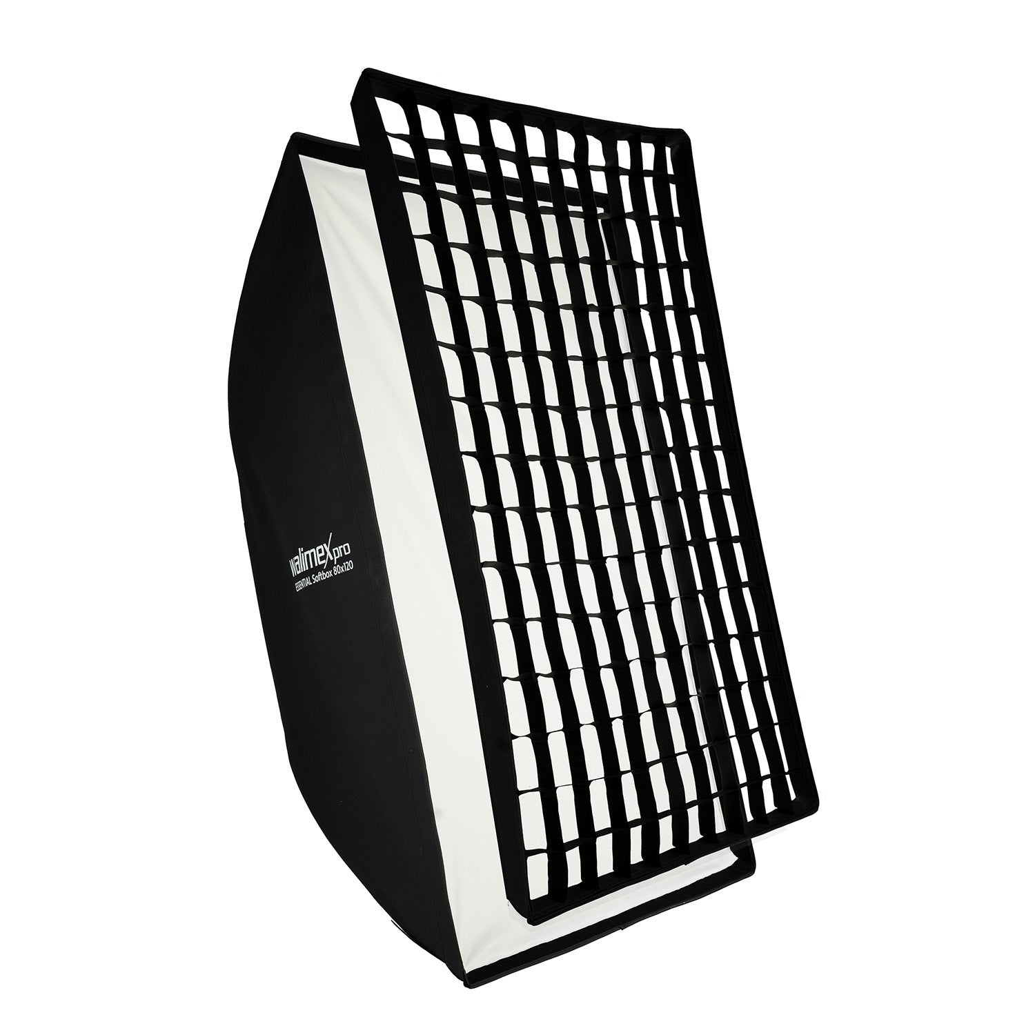 Essential Softbox 80x120cm, girevole a 360°, facile da montare, con griglia, adattatore Bowens e borsa di trasporto, per fotografia prodotti e persone