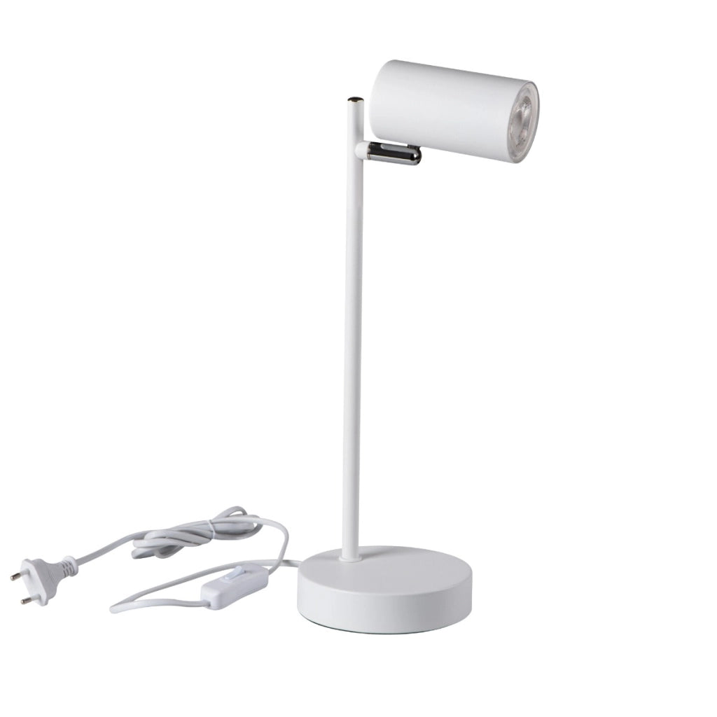 Lampada da tavolo bianca orientabile EVALO TL GU10 10W Kanlux