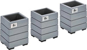 Set di vasi per piante Antigua da 3 - grigio chiaro - 16 x 16 x 155 cm vaso per piante