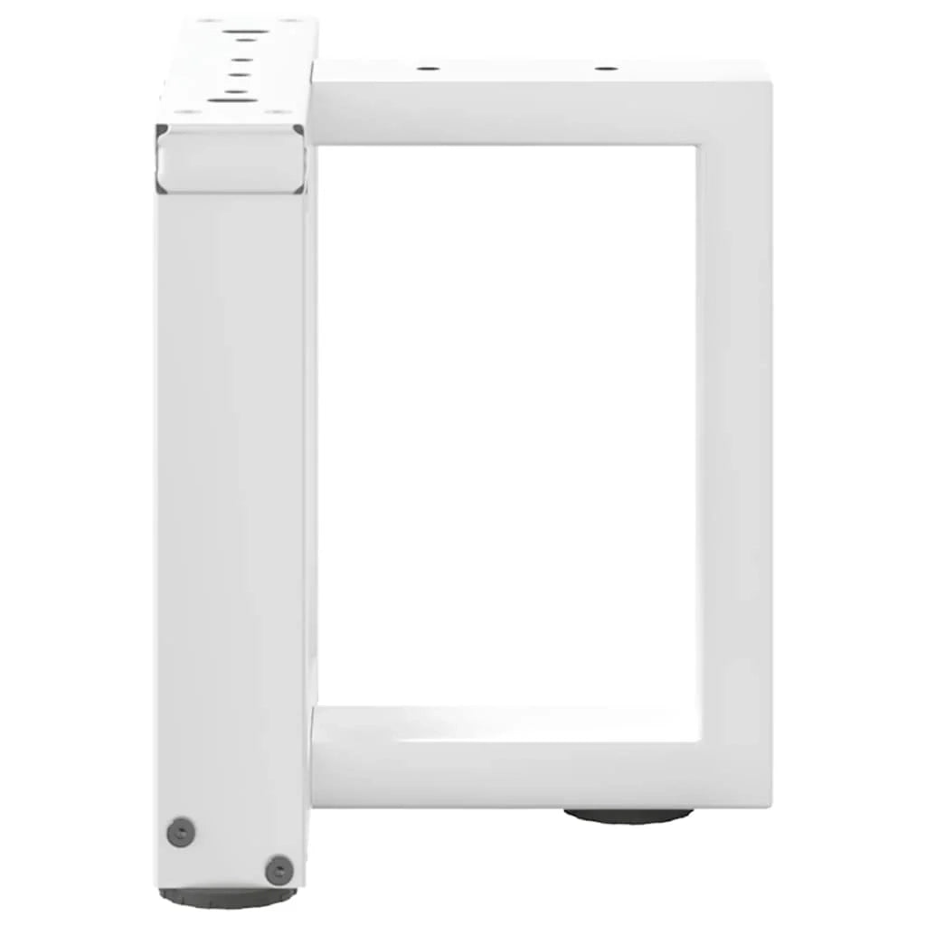 Set di 2 gambe regolabili a T per tavoli moderni 30 x 25 x 30 cm in acciaio bianco 02_0057271