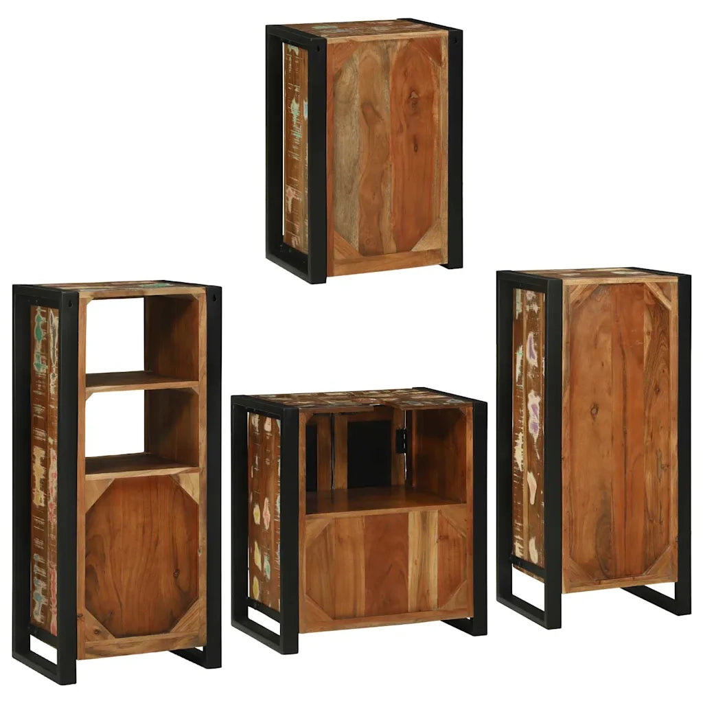 Set di mobili per il bagno 4 pcs Legno massello riciclato 3305703