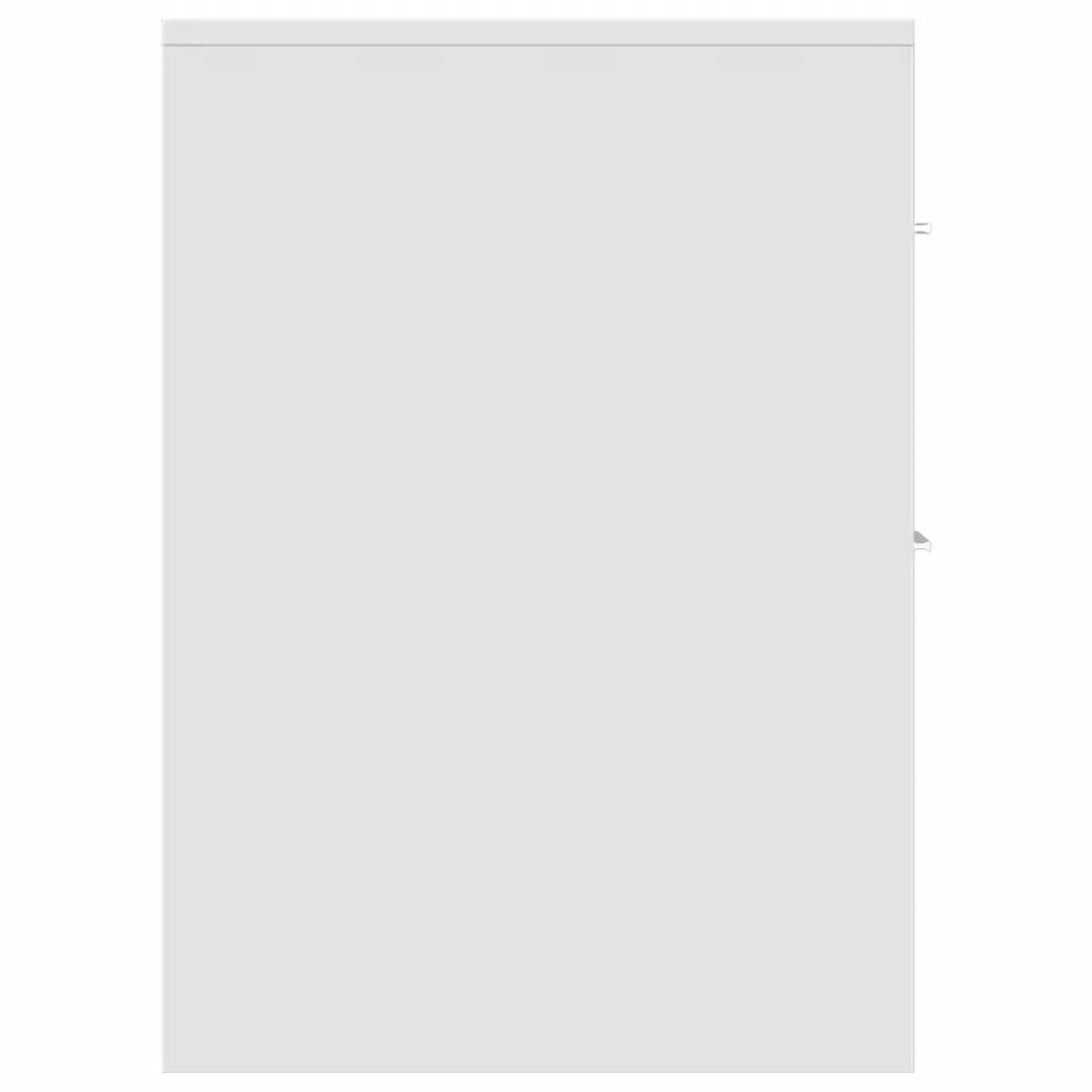 Armadietto da Bagno Stretto con Ruote Bianco in Truciolato 855277
