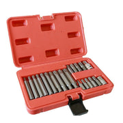 Trade Shop - Kit Inserti Chiavi Bussole Chiavi Torx Set 21 Pz Hex 1/2" 3/8" Professionale -