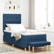 Letto a molle con materasso Blu 80 x 200 cm Tessuto