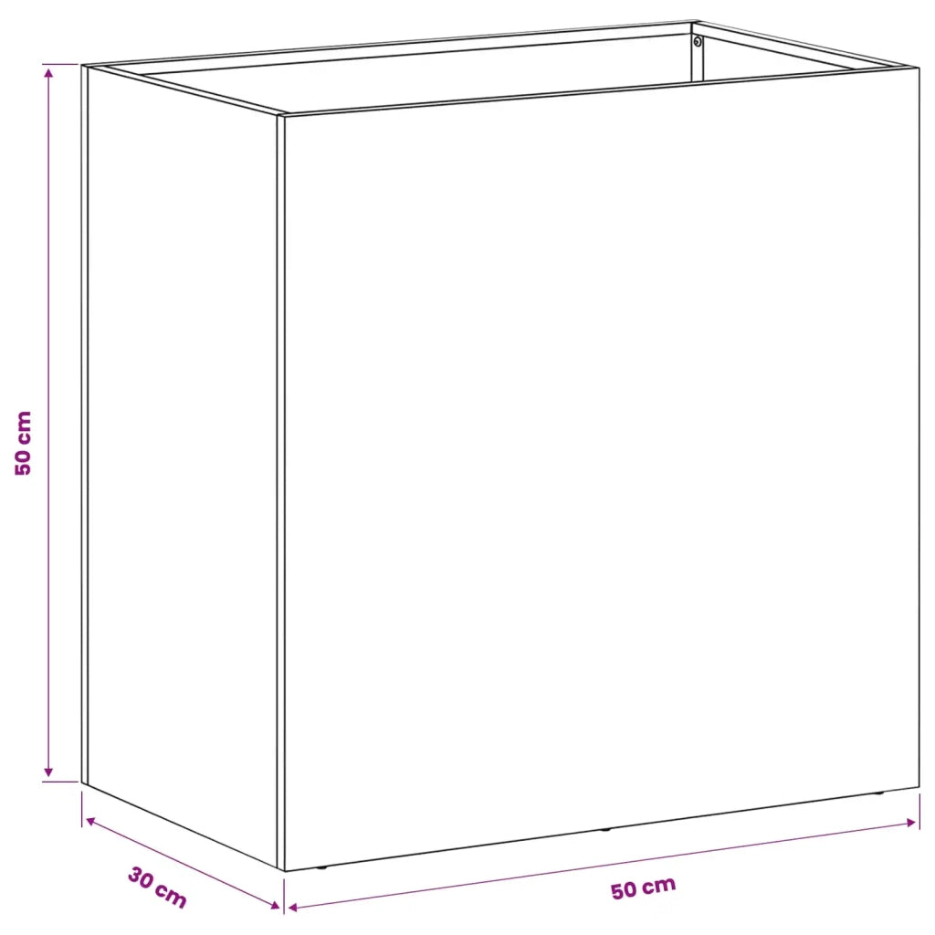Vaso da giardino Verde Oliva 50 x 30 x 50 cm 8005532