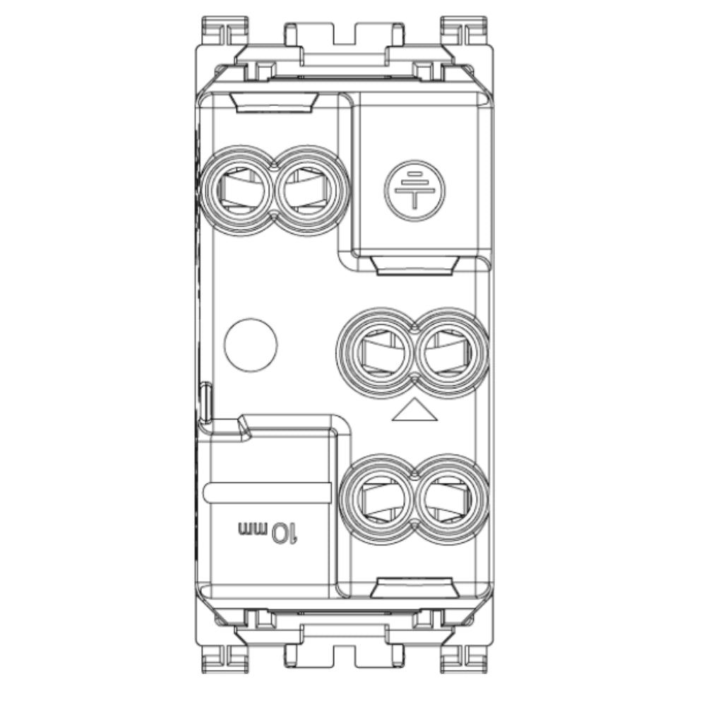 Presa elettrica da incasso vimar arkè sicury 2p+t 10a 250v *** colore grigio, confezione 1