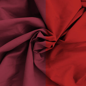 Copripiumino Singolo con Sacco e Federe in Tinta Unita Double Face Linea Vera Bordeaux e Rosso