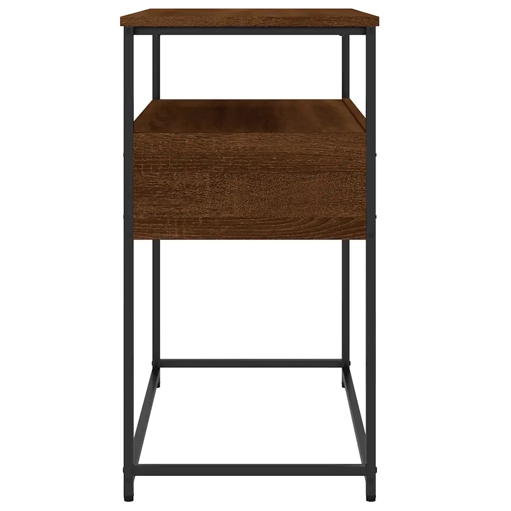 Tavolino Consolle | Tavolo d'Ingresso Rovere Marrone 75x40x75cm Legno Multistrato