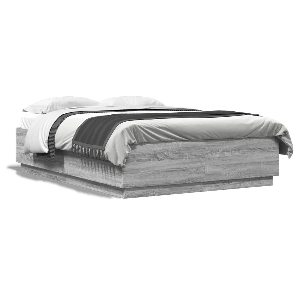 Giroletto-Struttura Letto Grigio Sonoma 150x200 cm in Legno Multistrato 116472