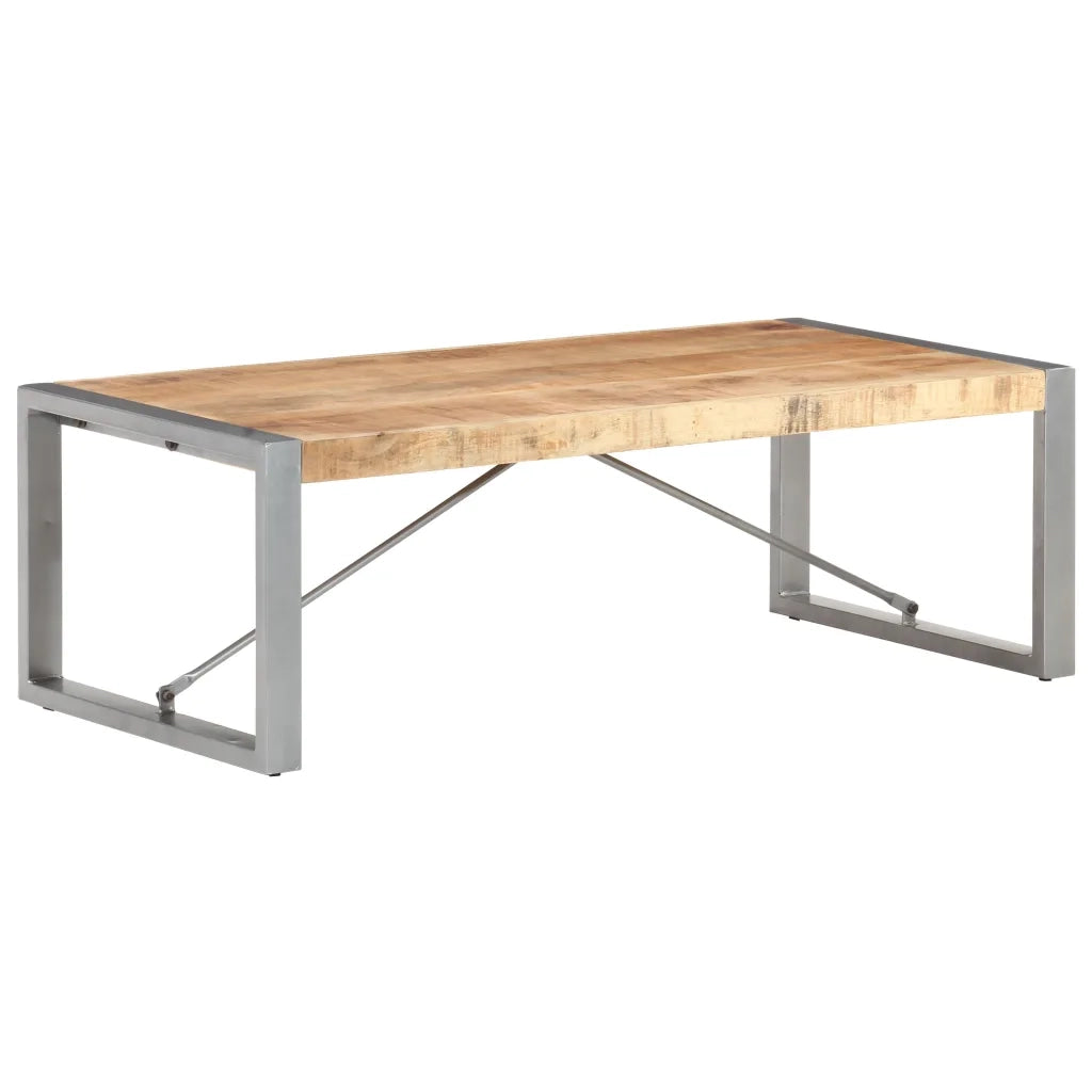 Tavolino da CaffÃ¨ 120x60x40 cm in Legno di Mango Grezzo cod mxl 21100