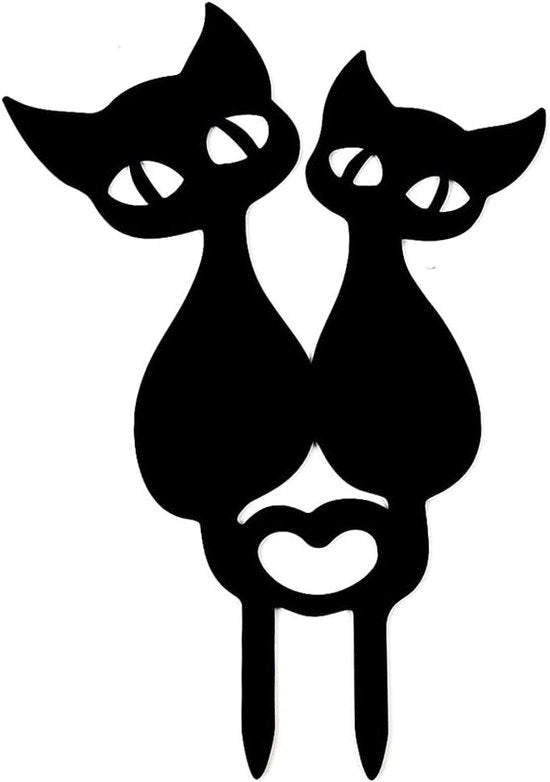 Decorazione per Giardino a forma di Gatto Silhouette - Ornamento Decorativo per il Tuo Spazio Esterno - Regalo Ideale per il Giardino