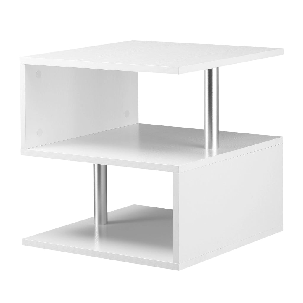 Tavolino da caff¨¨ moderno con ripiano ¨C Zephmum ¨C Bianco 50x50x50 cm