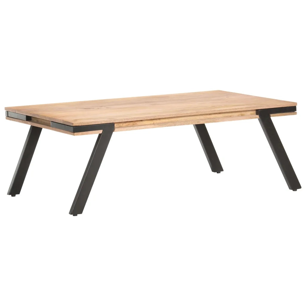 Tavolino da CaffÃ¨ 114x65x40 cm in Legno Massello di Mango