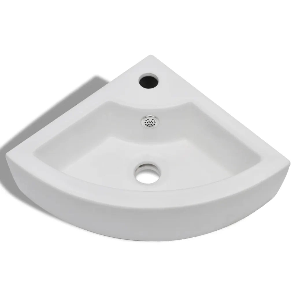 Lavandino con Troppopieno 45x32x12,5 cm Bianco 140697