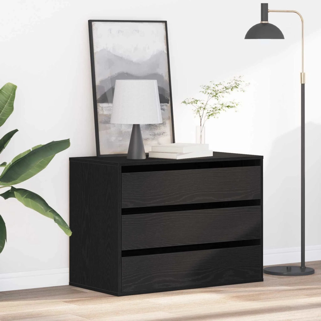 Mobile con Cassetti Nero 80 x 41 x 58 cm Legno multistrato CFW6716428