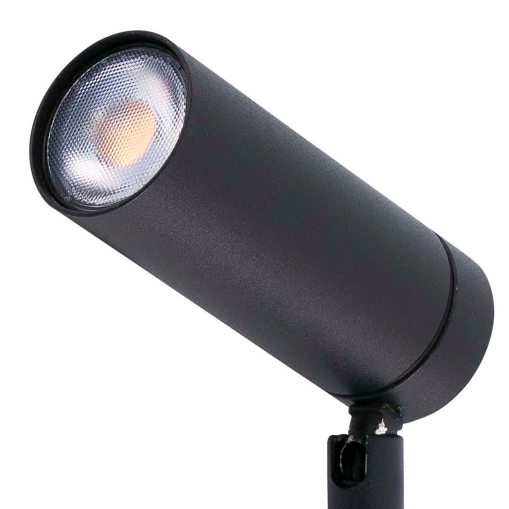 Faro Barcelona - Paletto da Esterno Seth LED 6W 2700K - IP44, Orientabile, Luce da giardino nera - 28 cm