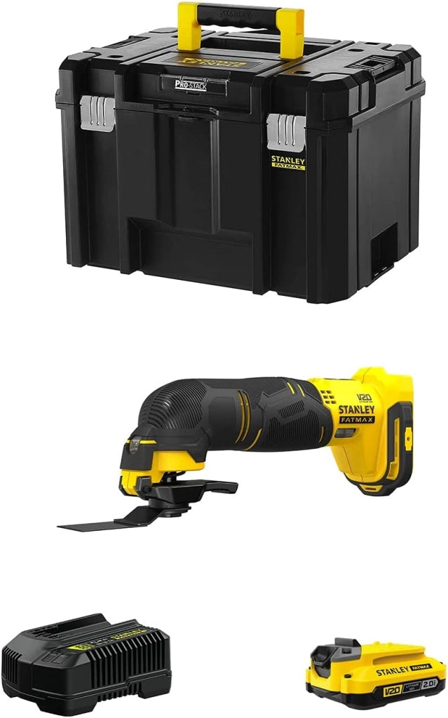 Utensile Multifunzione STANLEY FatMax SFMCE500D1T (1 Batteria 2,0 Ah + Caricabatteria + TSTAK VI)