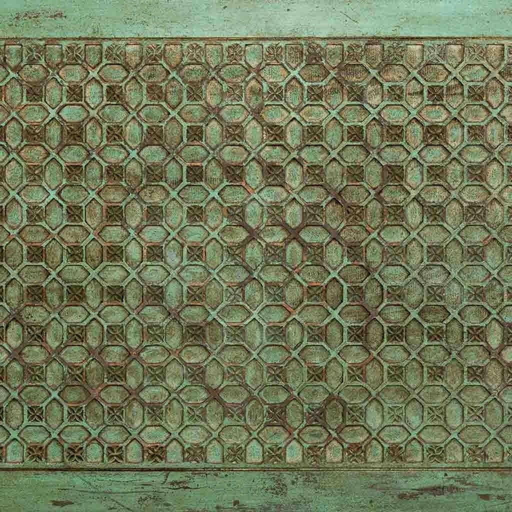 Testiera in legno verde artigianale 160x3x120h cm
