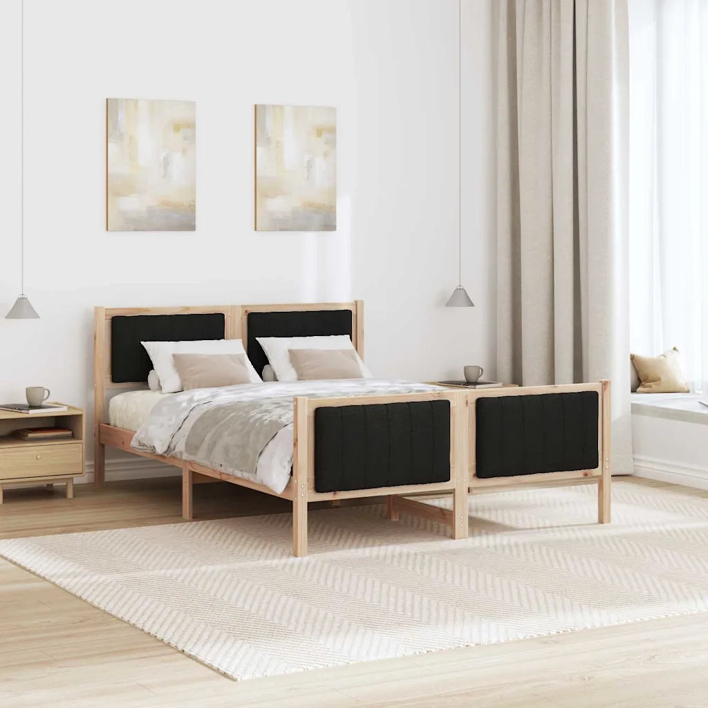 Struttura del Letto con testiera Marrone e nero 140 x 200 cm 3394320