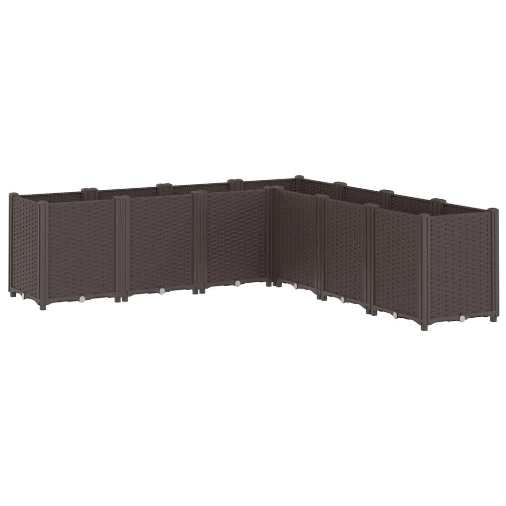 Fioriera da Giardino Marrone 160x160x53 cm in PP 367870