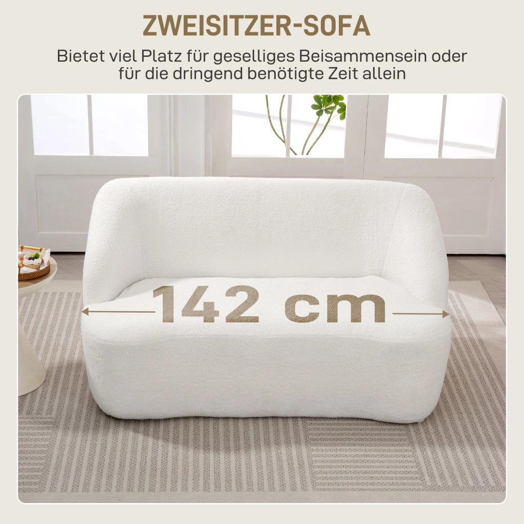 Divano 2 posti con rivestimento in pile ¨C Xylo ¨C Crema chiaro