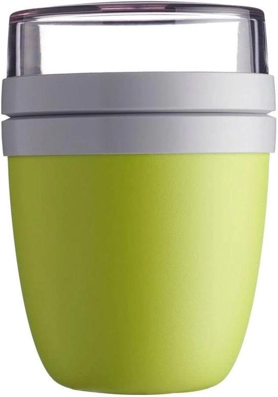 Lunchbox Ellittica 500 ml becher per yogurt pratico per viaggio - congelatore microonde lavastoviglie - Edizione Limitata Limone lime - 700 ml