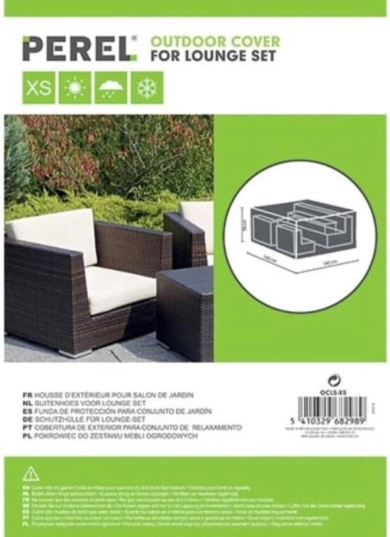 Copertura per giardino - Protezione da condizioni atmosferiche - 1 pezzo - Grigio - Rettilineo - 140 cm x 140 cm x 70 cm
