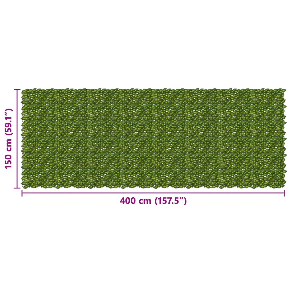 Schermo per balcone con foglie-Pannello per balcone Verde e Giallo 400 x 150 cm 253018